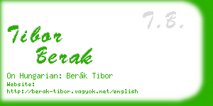 tibor berak business card